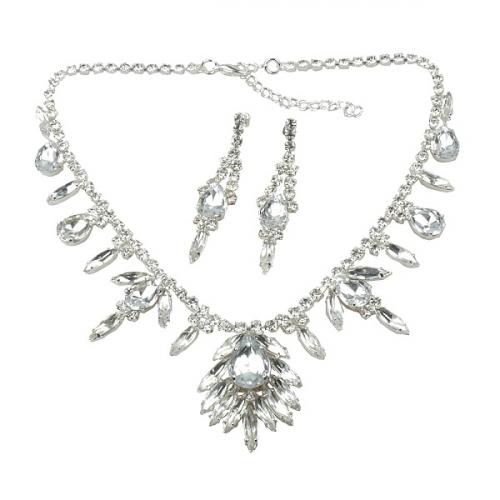  "Navette Set Clear Crystal - Silver Plated"