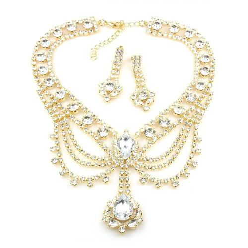  "Duchess Set Clear Crystal - Gold Plated"