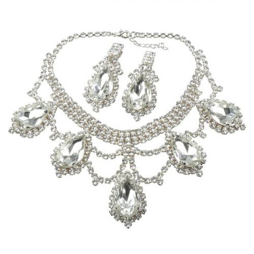  "Majesty Set Clear Crystal - Silver Plated"